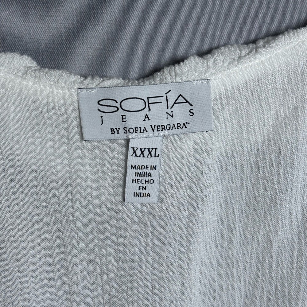 Sofia By Sofia Vergara White Ruffled Maxi Dress - image 3
